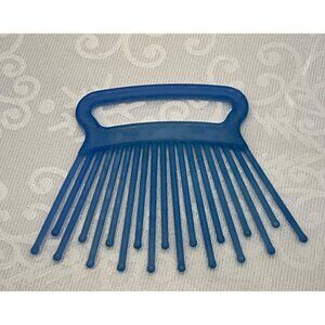 Blue Wide‎ Tooth Hair Pick Comb Made In France Vintage